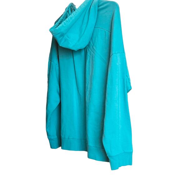 ALL IN MOTION LONG SLEEVE HOODIE, WOMENS, L, TEAL BLUE, HAND WARMER, KEY POCKET - Picture 5 of 11